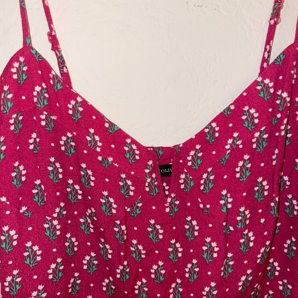 Red Olivaceous Strappy Dress Large - Picture 4 of 6